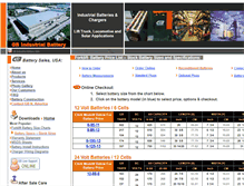 Tablet Screenshot of industrialbatteryonline.com